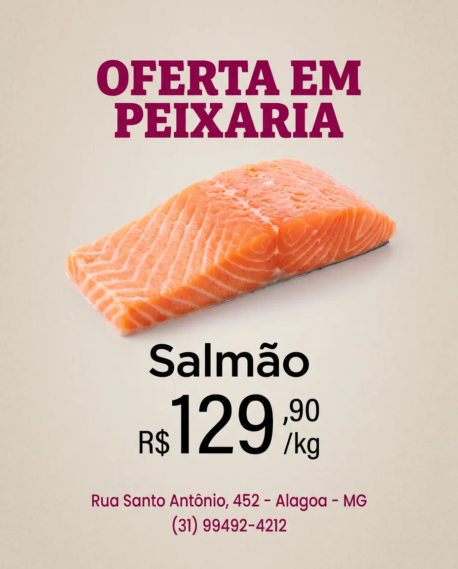 Arte profissional para açougue gerada pela FARM — exemplo 6