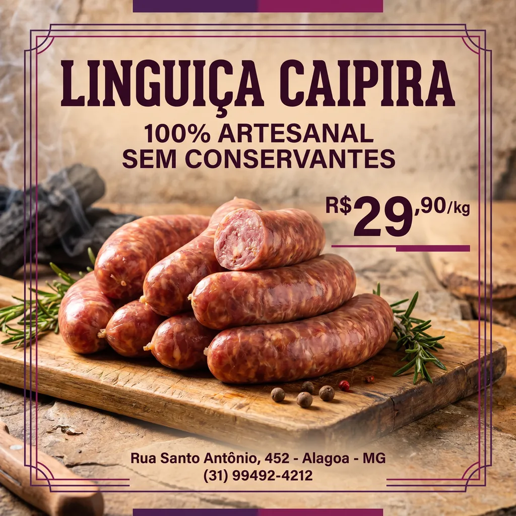 Arte profissional para açougue gerada pela FARM — exemplo 12
