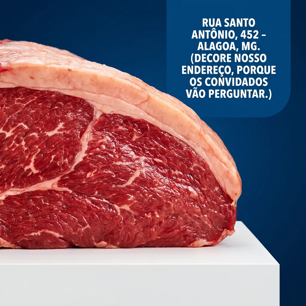 Arte profissional para açougue gerada pela FARM — exemplo 2