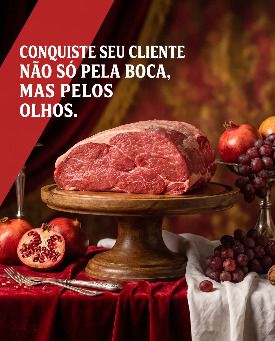Arte profissional para açougue gerada pela FARM — exemplo 16
